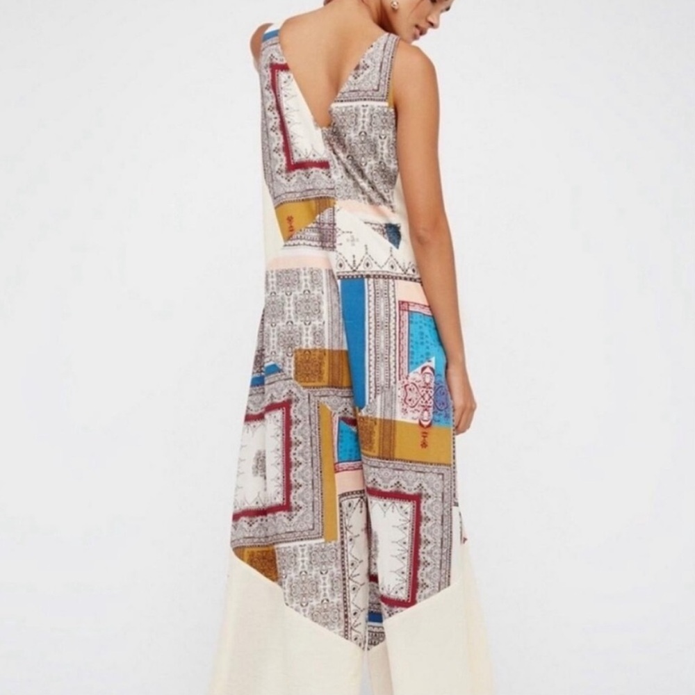 Free People Patchwork Boho Flowing Breathable Jum… - image 1